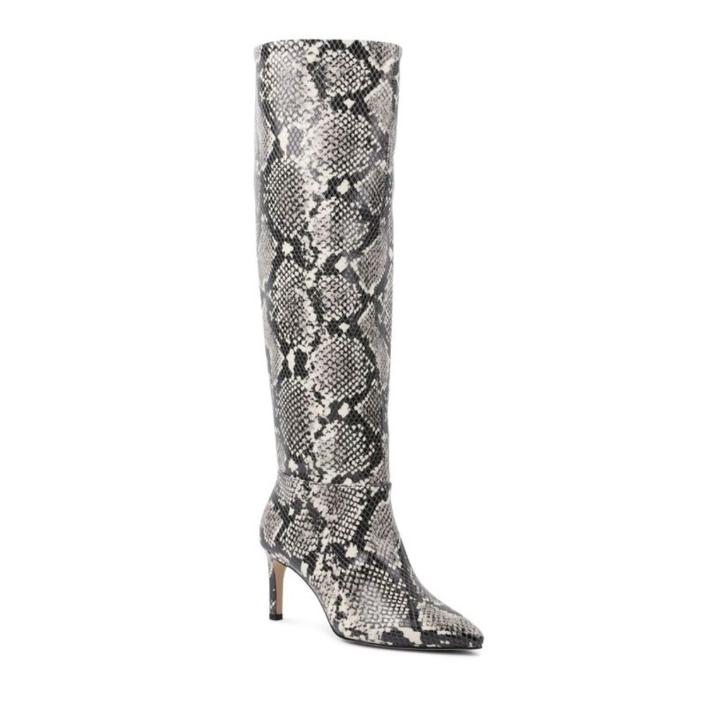BCBGENERATION Womens Beige Cushioned Marlo Pointed Toe Stiletto Dress Boots 5